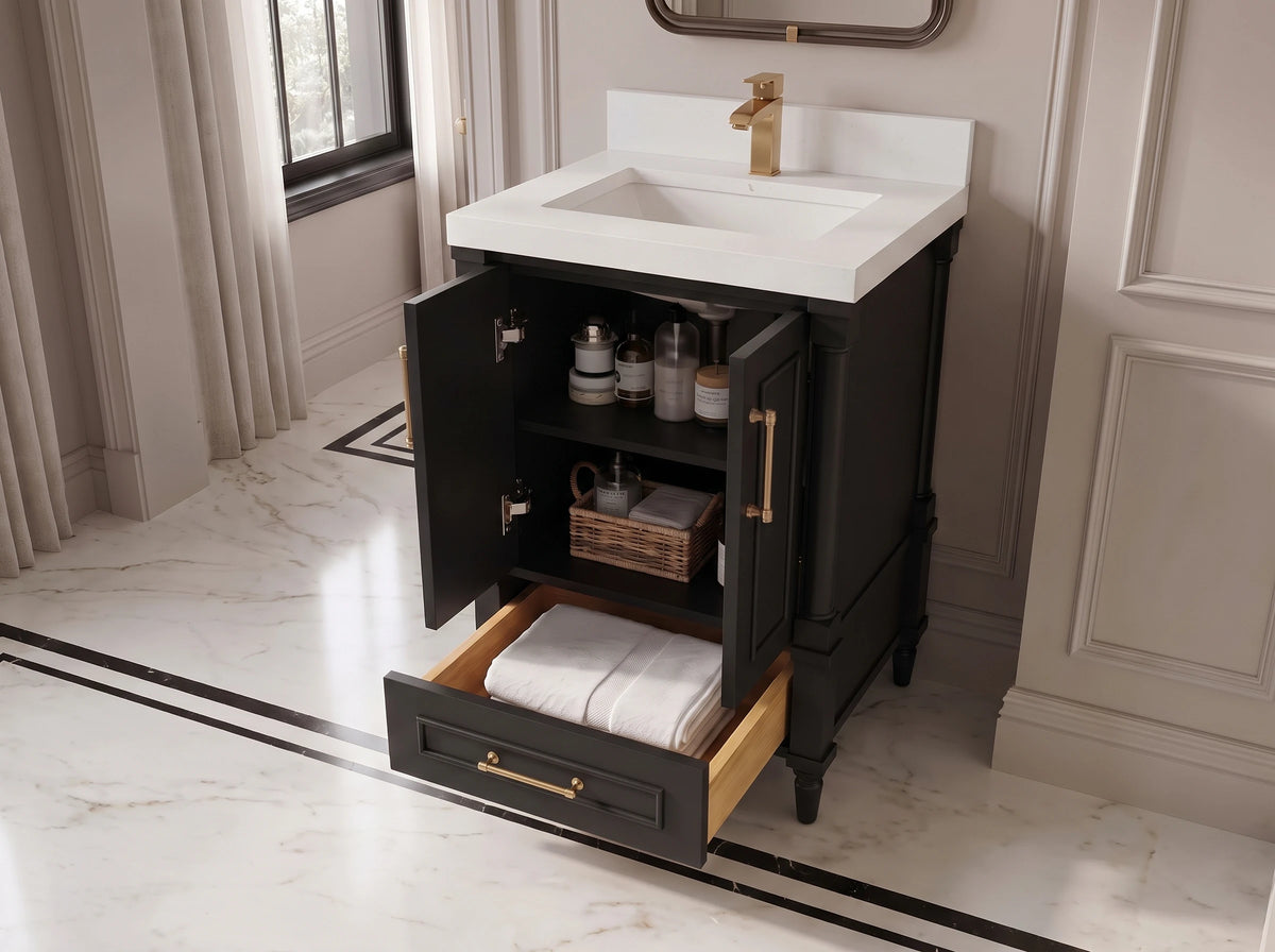 Aberdeen 24 in. W x 22 in. D Single Sink Bathroom Vanity
