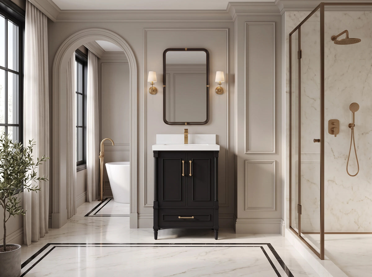 Aberdeen 24 in. W x 22 in. D Single Sink Bathroom Vanity