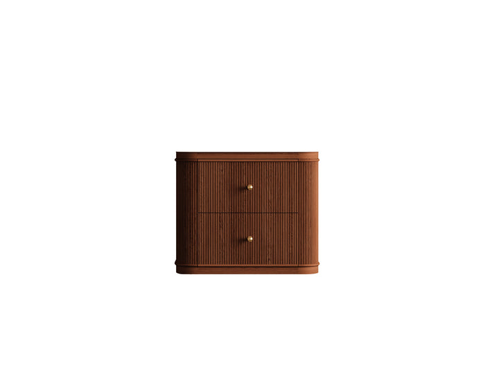 Hampton Floating Teak 24 in. W x 22 in. D Single Sink Bathroom Vanity (Dark Natural) - photo 3