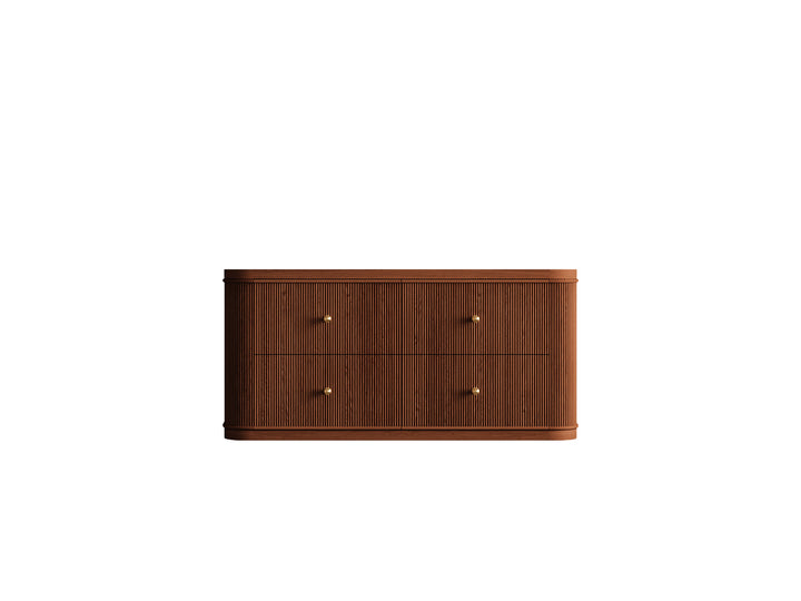 Hampton Floating Teak 42 in. W x 22 in. D Single Sink Bathroom Vanity (Dark Natural) - photo 6