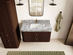 Hampton Floating Teak 42 in. W x 22 in. D Single Sink Bathroom Vanity - photo 7