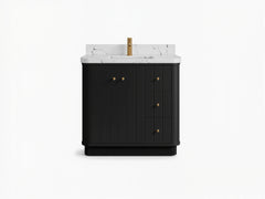 Houston 36 in. W x 22 in. D Free Standing Curved Edge Center Sink Bathroom Vanity - photo 1