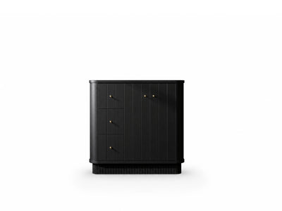Houston 36 in. W x 22 in. D Free Standing Curved Edge Right Offset Sink Bathroom Vanity