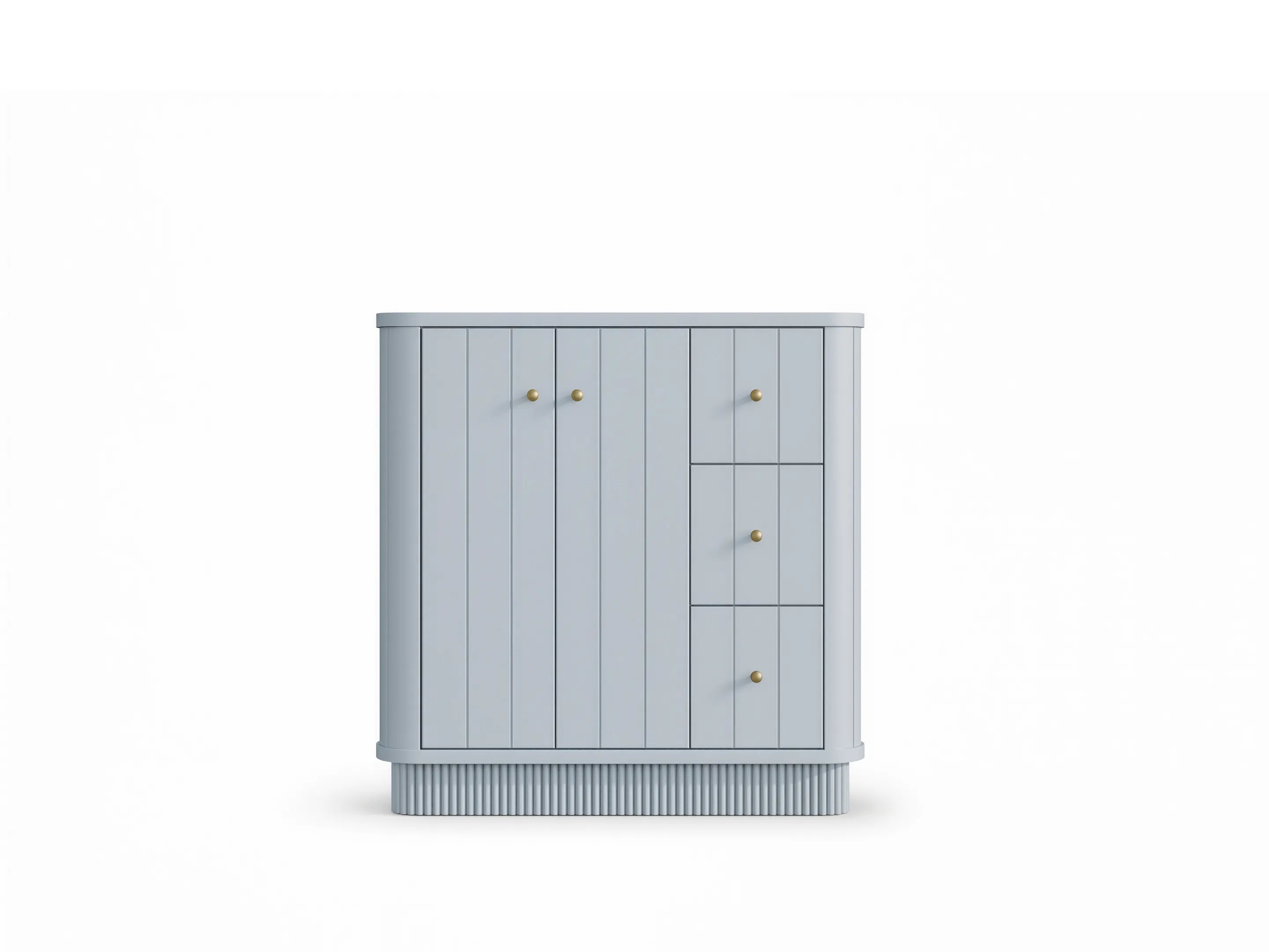 Houston 36 in. W x 22 in. D Free Standing Curved Edge Left Offset Sink Bathroom Vanity