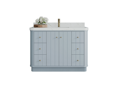 Houston 48 in. W x 22 in. D Free Standing Curved Edge Single Sink Bathroom Vanity - photo 1