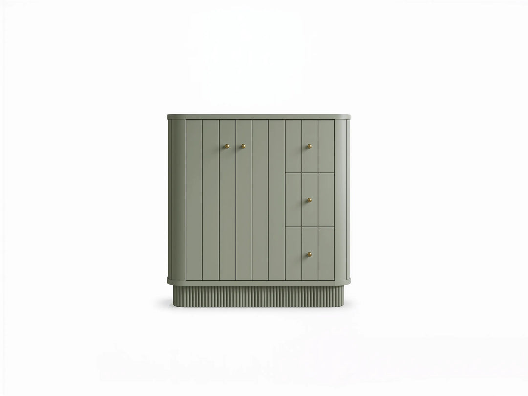 Houston 36 in. W x 22 in. D Free Standing Curved Edge Left Offset Sink Bathroom Vanity | 
              
                Evergreen
                
                  
             - HOU_EGN_CARM_36L - photo №18