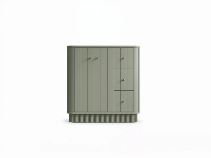 Houston 36 in. W x 22 in. D Free Standing Curved Edge Left Offset Sink Bathroom Vanity - photo 18