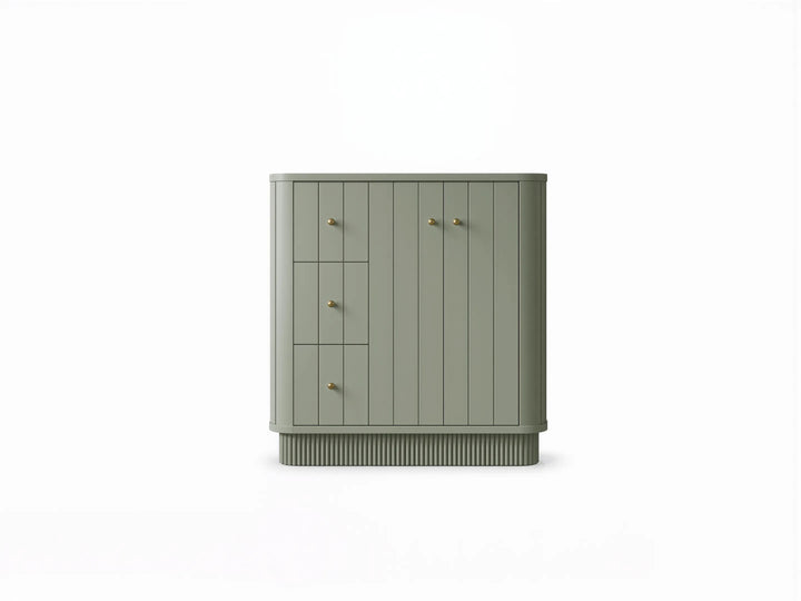 Houston 36 in. W x 22 in. D Free Standing Curved Edge Right Offset Sink Bathroom Vanity - photo 16