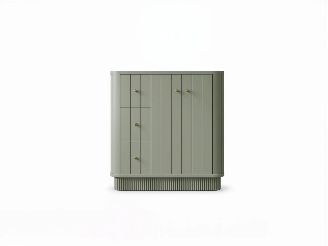 Houston 36 in. W x 22 in. D Free Standing Curved Edge Center Sink Bathroom Vanity | 
              
                Evergreen
                
                  
             - HOU_EGN_CARM_36CR - photo №12