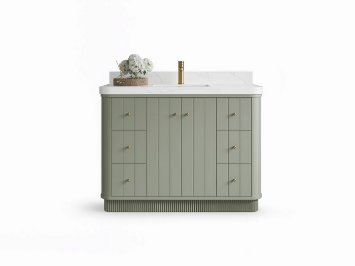 Houston 48 in. W x 22 in. D Free Standing Curved Edge Single Sink Bathroom Vanity - photo 1