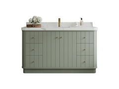Houston 60 in. W x 22 in. D Free Standing Curved Edge Single Sink Bathroom Vanity - photo 1