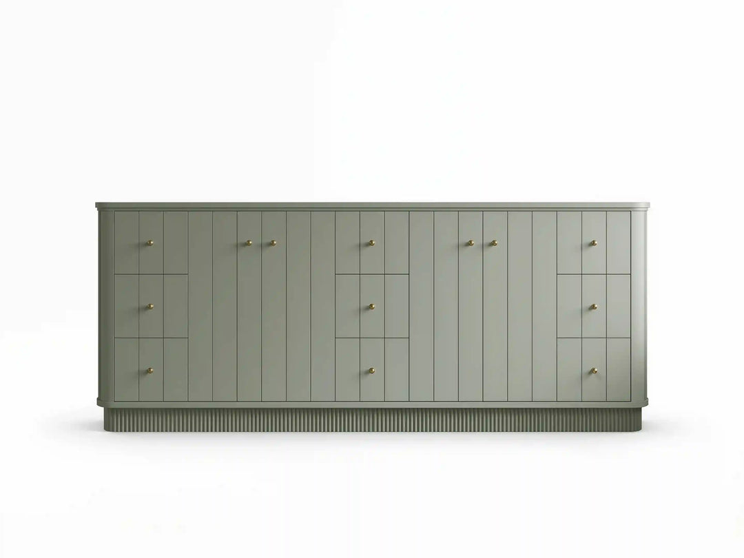 Houston 84 in. W x 22 in. D Free Standing Curved Edge Double Sink Bathroom Vanity | 
              
                Evergreen
                
                  
             - HOU_EGN_CARM_84D - photo №16