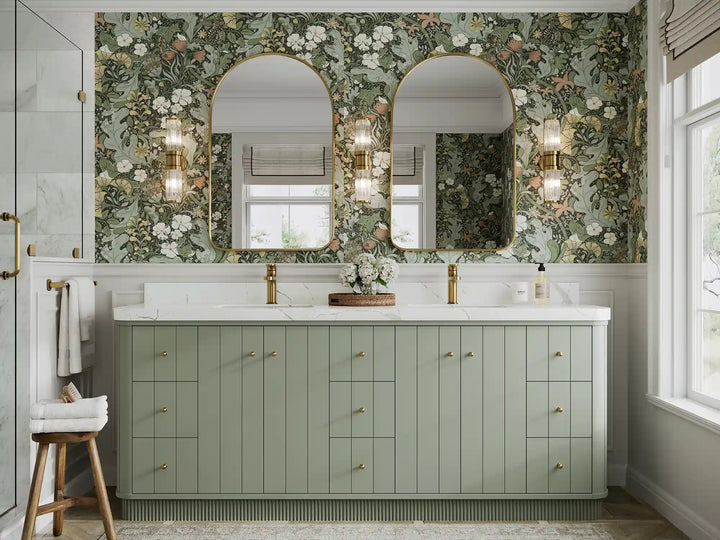 Houston 84 in. W x 22 in. D Free Standing Curved Edge Double Sink Bathroom Vanity - photo 4