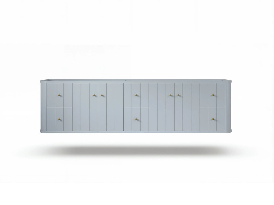 Houston Floating 84 in. W x 22 in. D Double Sink Bathroom Vanity | 
              
                Blue Heather
                
                  
             - HOU-FLT-CAB-BLU-83 - photo №16