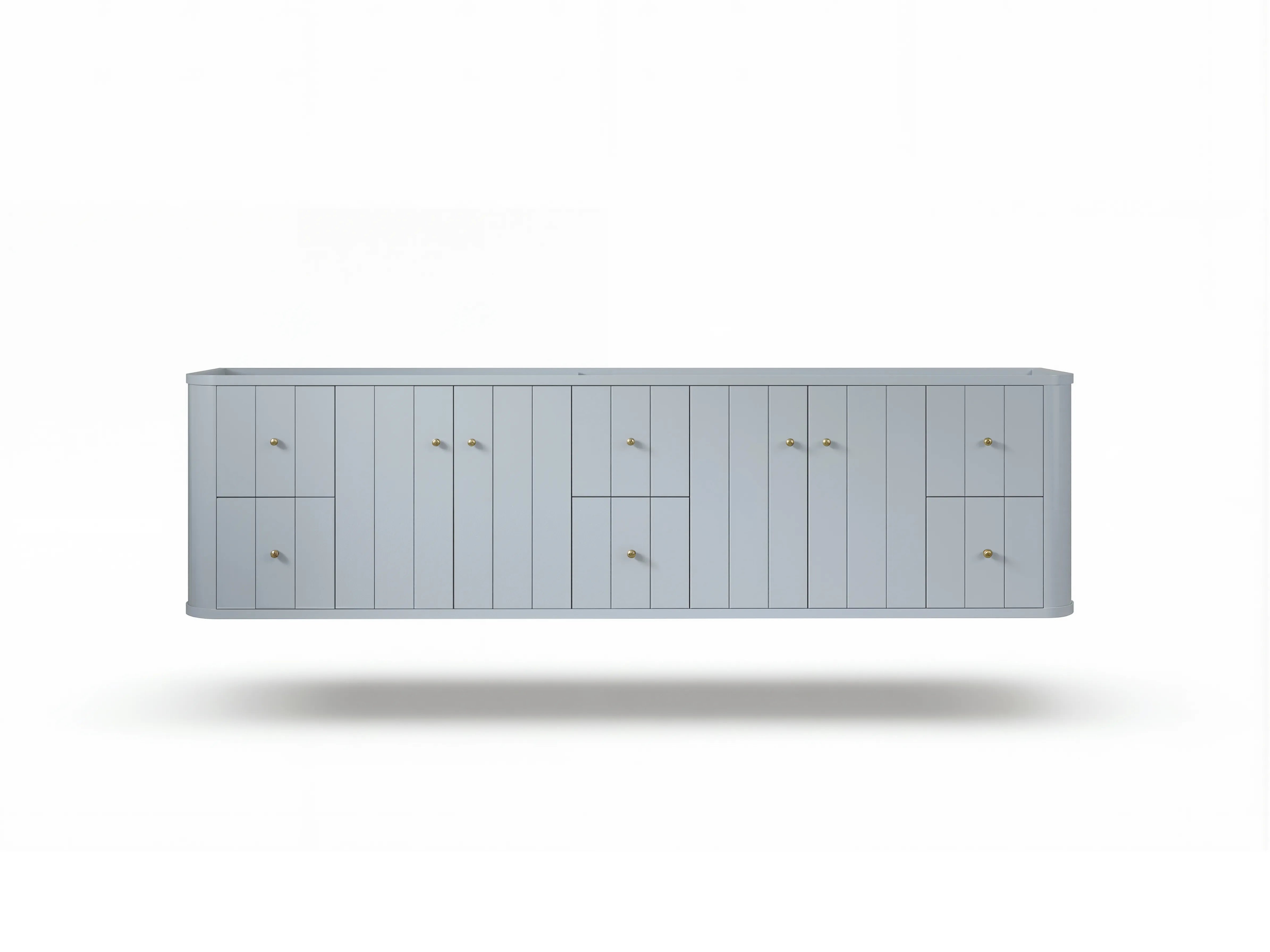 Houston Floating 84 in. W x 22 in. D Double Sink Bathroom Vanity