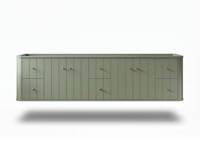 Houston Floating 84 in. W x 22 in. D Double Sink Bathroom Vanity