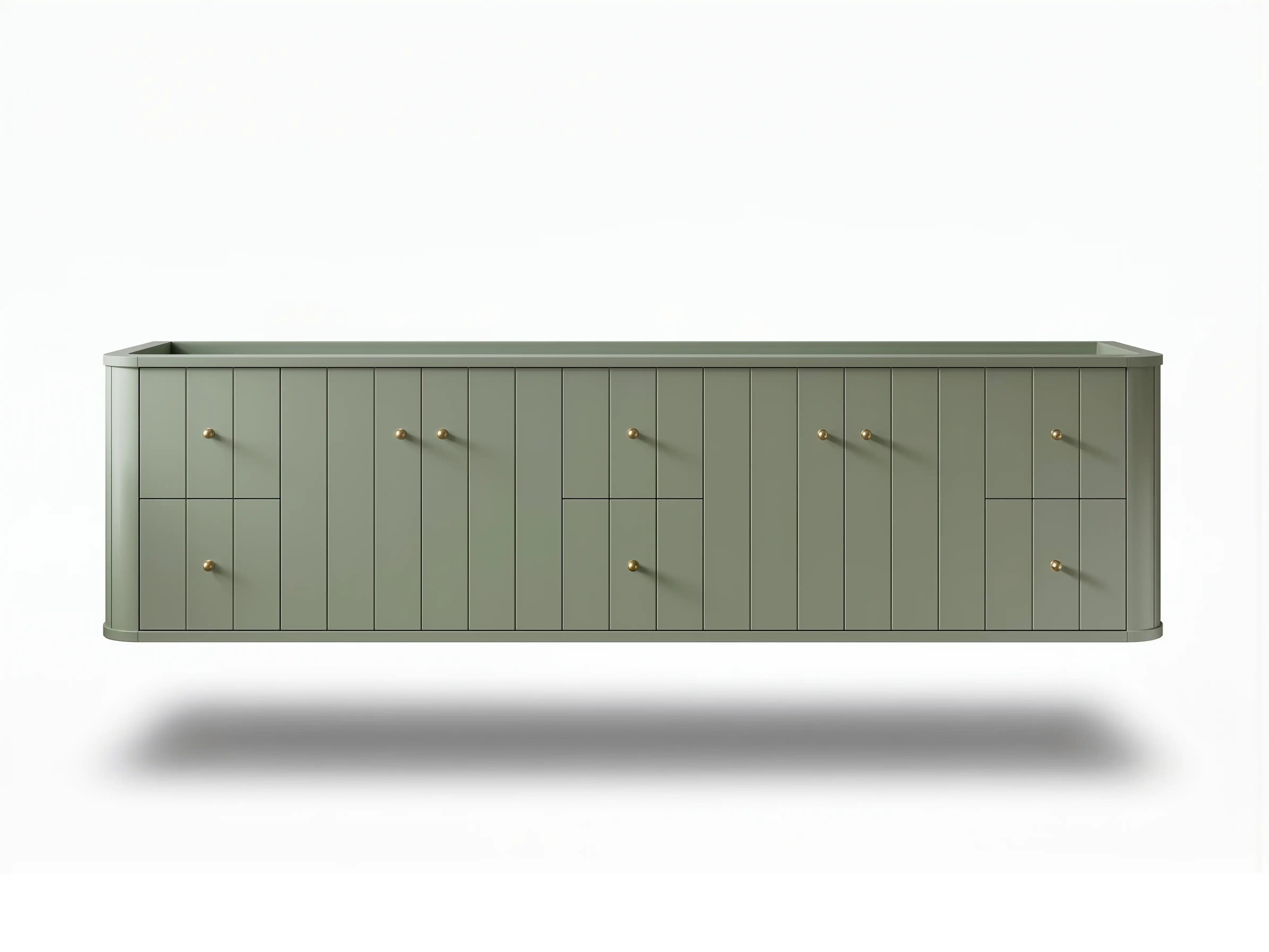 Houston Floating 84 in. W x 22 in. D Double Sink Bathroom Vanity