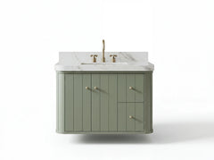 Houston Floating 36 in. W x 22 in. D Center Sink Bathroom Vanity - photo 1