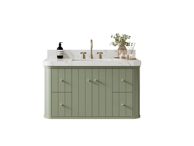 Houston Floating 42 in. W x 22 in. D Single Sink Bathroom Vanity