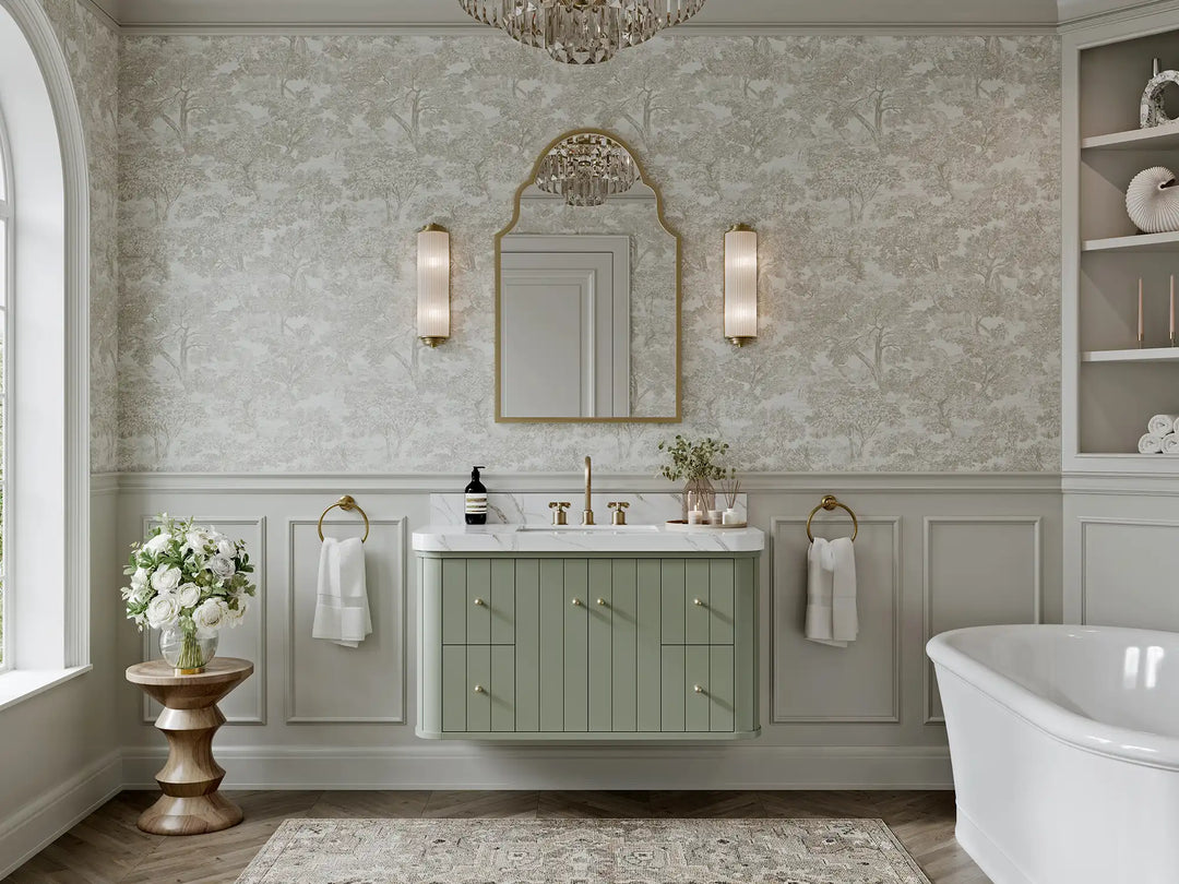 Houston Floating 42 in. W x 22 in. D Single Sink Bathroom Vanity | 
              
                Evergreen
                
                  
             - HOU-FLT-CAB-EGN-41 - photo №4