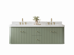 Houston Floating 72 in. W x 22 in. D Double Sink Bathroom Vanity - photo 1