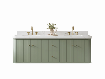 Houston Floating 72 in. W x 22 in. D Double Sink Bathroom Vanity