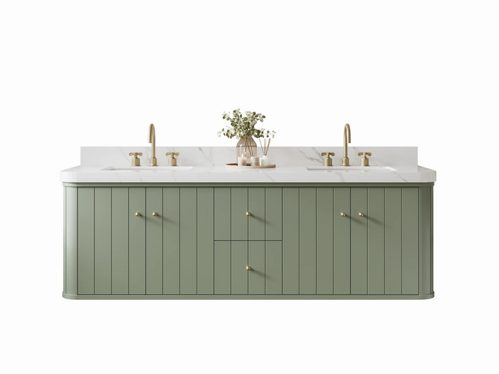 Houston Floating 72 in. W x 22 in. D Double Sink Bathroom Vanity - photo 1