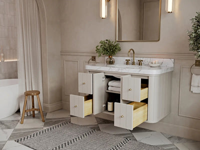 Houston Floating 42 in. W x 22 in. D Single Sink Bathroom Vanity