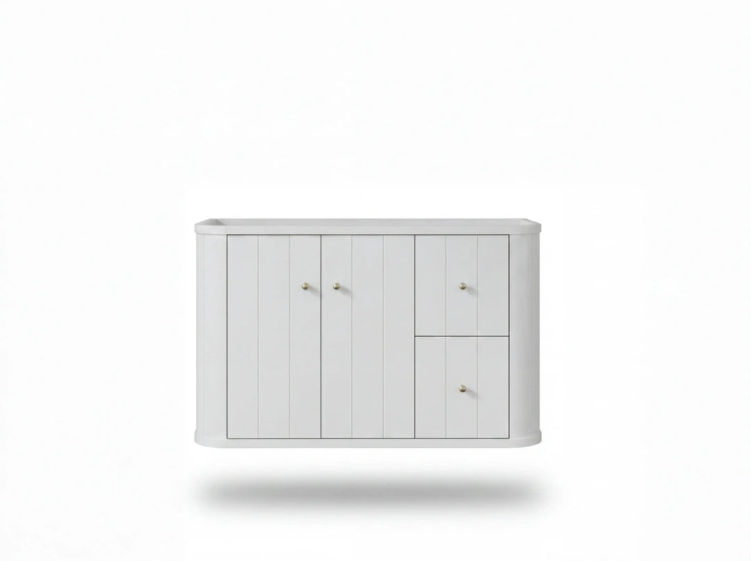Houston Floating 36 in. W x 22 in. D Left Offset Sink Bathroom Vanity | 
              
                White
                
                  
             - HOU-FLT-CAB-WH-35L - photo №16
