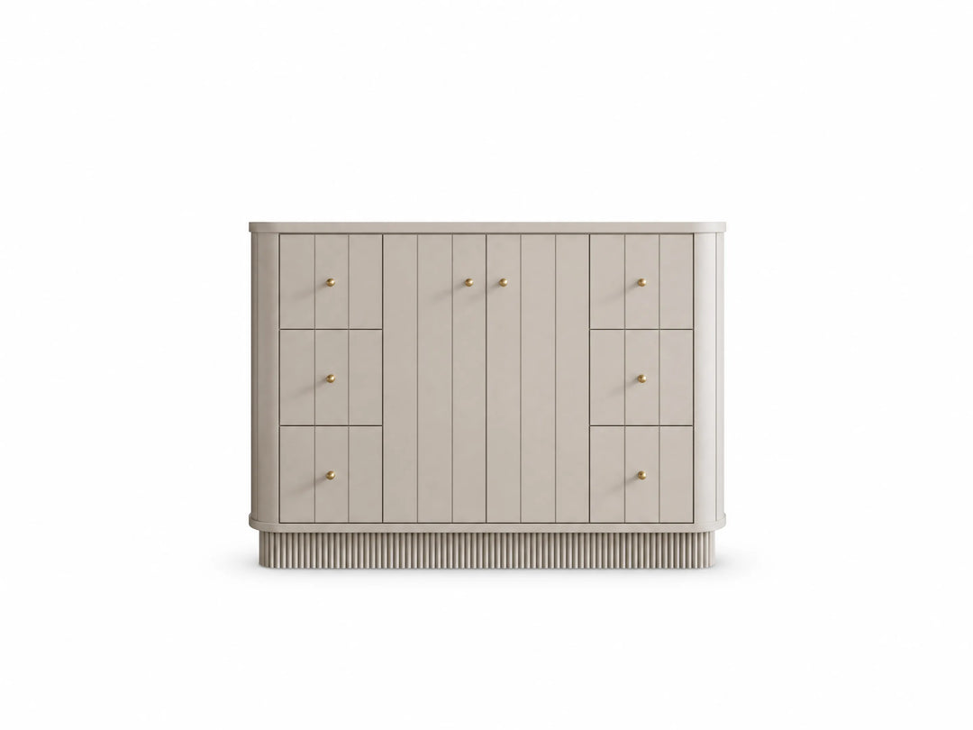 Houston 48 in. W x 22 in. D Free Standing Curved Edge Single Sink Bathroom Vanity | 
              
                Fine Grain Linen Beige
                
                  
             - HOU_FNG_CARM_48S - photo №18