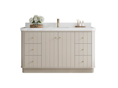 Houston 60 in. W x 22 in. D Free Standing Curved Edge Single Sink Bathroom Vanity - photo 1