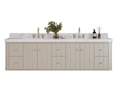 Houston Floating 84 in. W x 22 in. D Double Sink Bathroom Vanity - photo 1