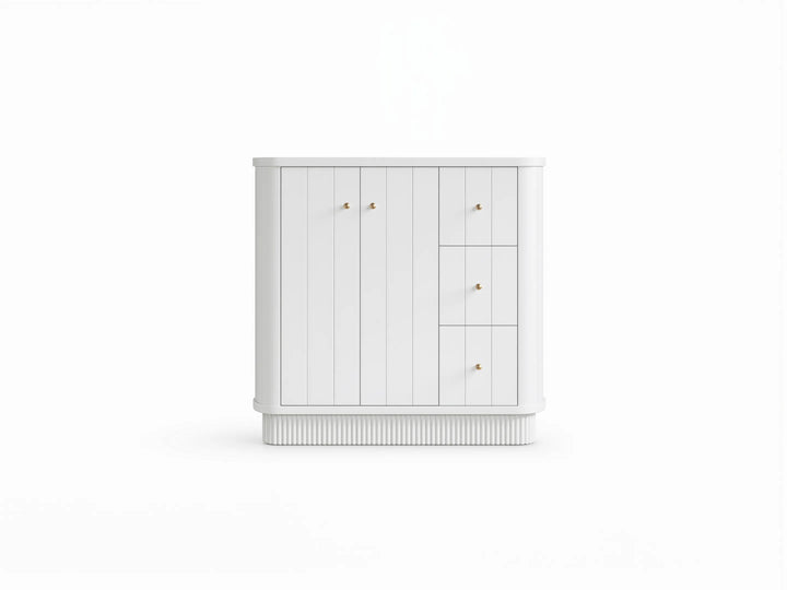 Houston 36 in. W x 22 in. D Free Standing Curved Edge Left Offset Sink Bathroom Vanity - photo 19