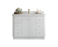 Houston 48 in. W x 22 in. D Free Standing Curved Edge Single Sink Bathroom Vanity - photo 1