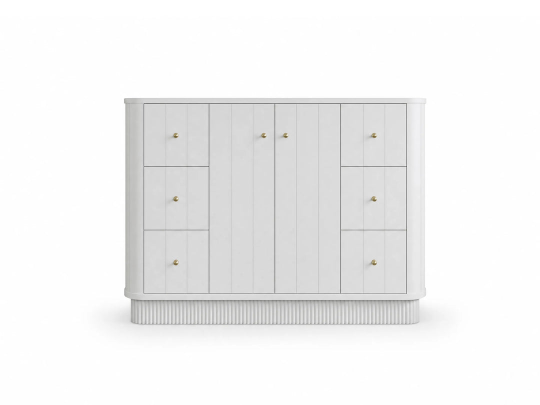 Houston 48 in. W x 22 in. D Free Standing Curved Edge Single Sink Bathroom Vanity | 
              
                White
                
                  
             - HOU_WH_CARM_48S - photo №18