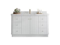 Houston 60 in. W x 22 in. D Free Standing Curved Edge Single Sink Bathroom Vanity - photo 1