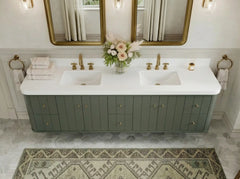 Houston Floating 84 in. W x 22 in. D Double Sink Bathroom Vanity - photo 15