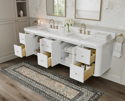 Houston Floating 84 in. W x 22 in. D Double Sink Bathroom Vanity