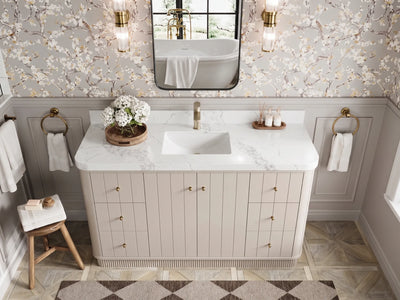 Houston 60 in. W x 22 in. D Free Standing Curved Edge Single Sink Bathroom Vanity