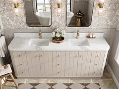 Houston 84 in. W x 22 in. D Free Standing Curved Edge Double Sink Bathroom Vanity - photo 18