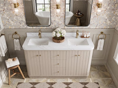 Houston 60 in. W x 22 in. D Free Standing Curved Edge Double Sink Bathroom Vanity - photo 17