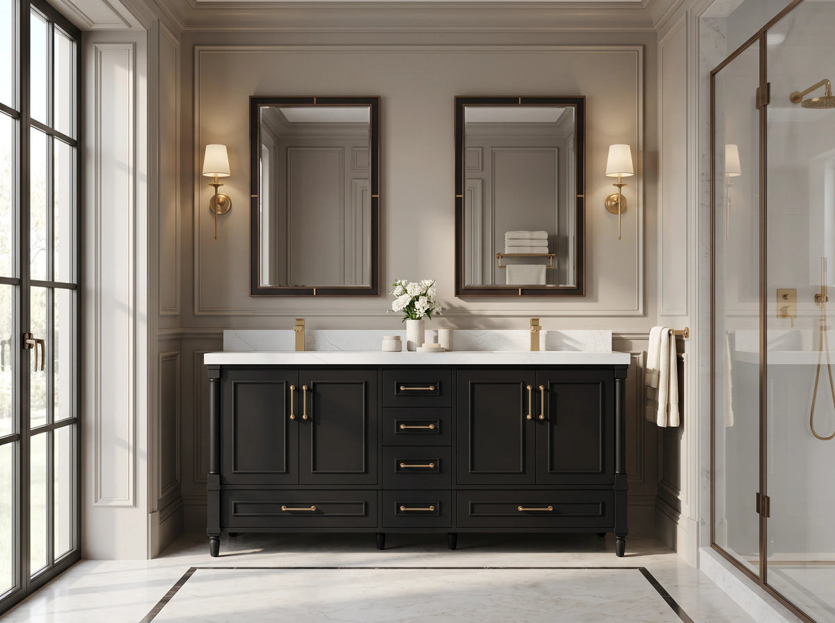 Aberdeen 72 in. W x 22 in. D Double Sink Bathroom Vanity