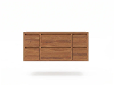 Madison Floating Teak Wood 48 in. W x 22 in. D Single Sink Bathroom Vanity
