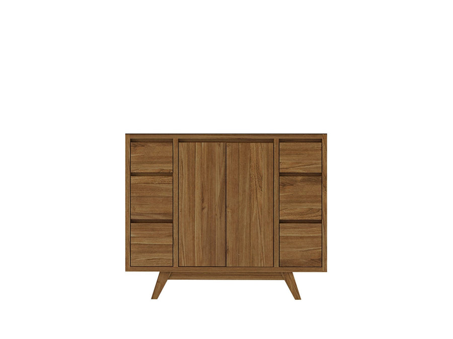 Madison Teak Wood 42 in. W x 22 in. D Single Sink Vanity Cabinet