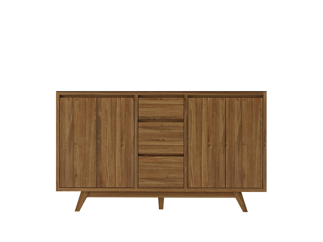 Madison Teak 60 in. W x 22 in. D Double Sink Bathroom Vanity in Dark Natural - Cabinet Only