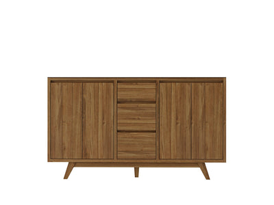Madison Teak 60 in. W x 22 in. D Double Sink Bathroom Vanity in Dark Natural - Cabinet Only