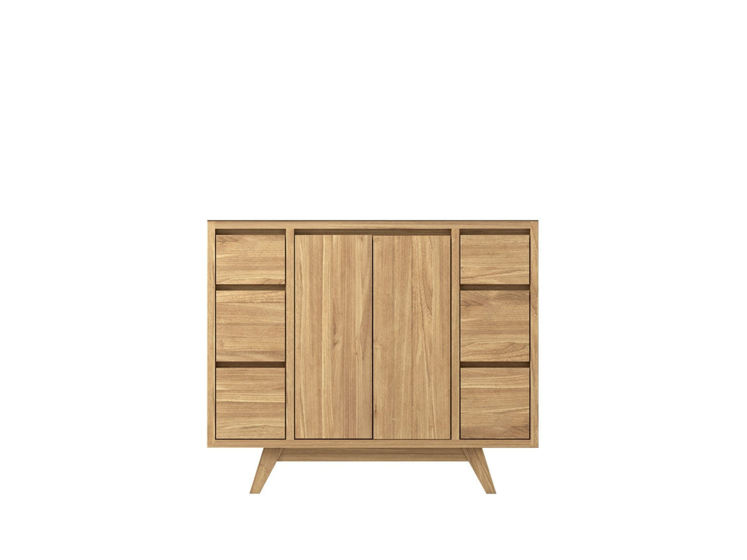 Madison Teak 42 in. W x 22 in. D Single Sink Bathroom Vanity in Light Natural - Cabinet Only