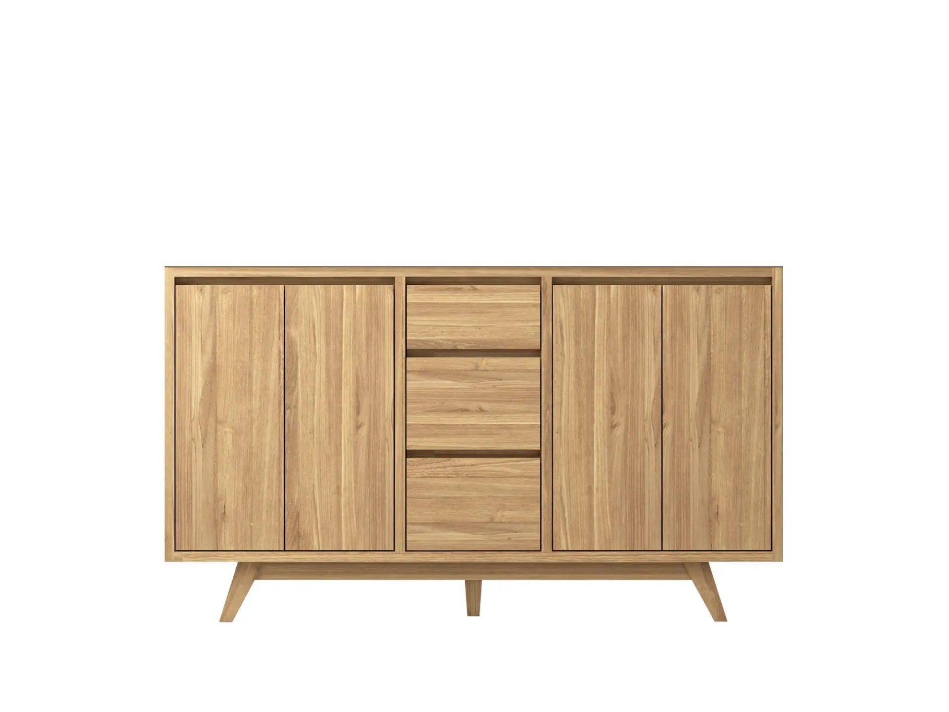 Madison Teak 60 in. W x 22 in. D Double Sink Bathroom Vanity in Light Natural - Cabinet Only