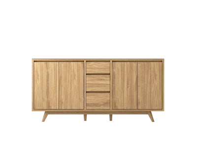 Madison Teak 72 in. W x 22 in. D Double Sink Bathroom Vanity in Light Natural - Cabinet Only