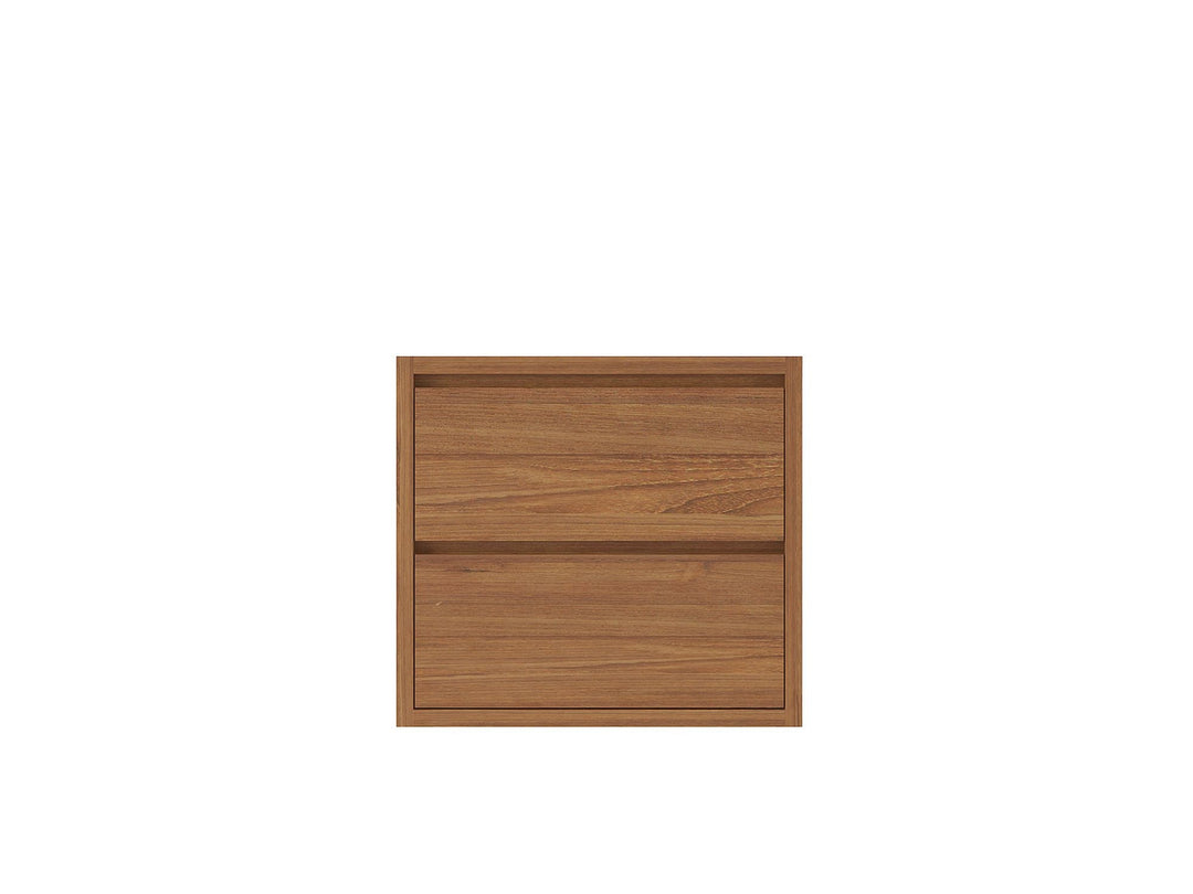 Madison Floating Teak 24 in. W x 22 in. D Single Sink Bathroom Vanity in Dark Natural - Cabinet Only